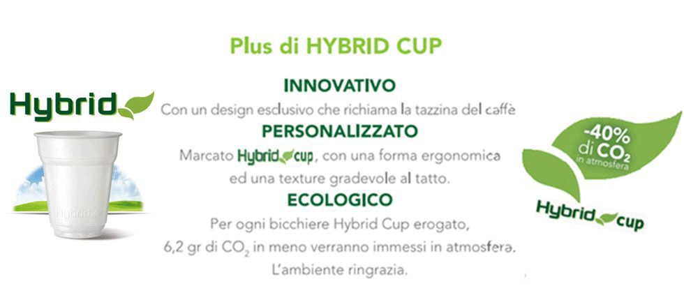 bicchieri biodegradabili HYBRID CUP COMPATIBILITÀ AMBIENTALE DEI SERVIZI