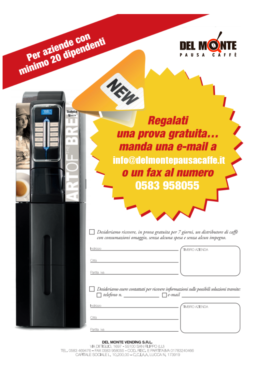 promozione caffè gratis per una settimana